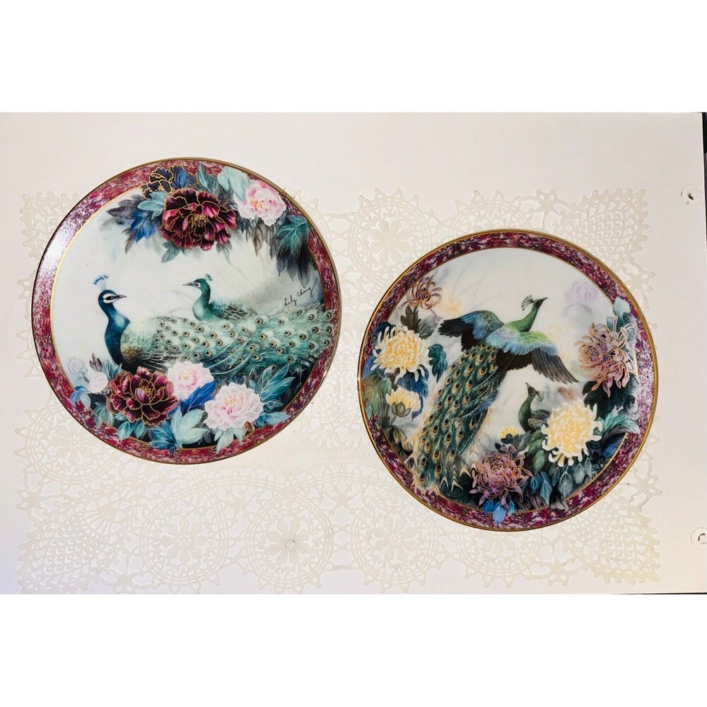 Peacock "Tranquility” and “Serenity" by Lily Chang Gardens of Paradise
